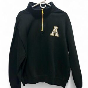 Black quarter-zip Appalachian State University Mountaineers pullover